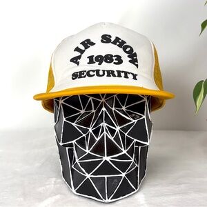Vintage 1983 Air Show Security Trucker Snap Back Hat